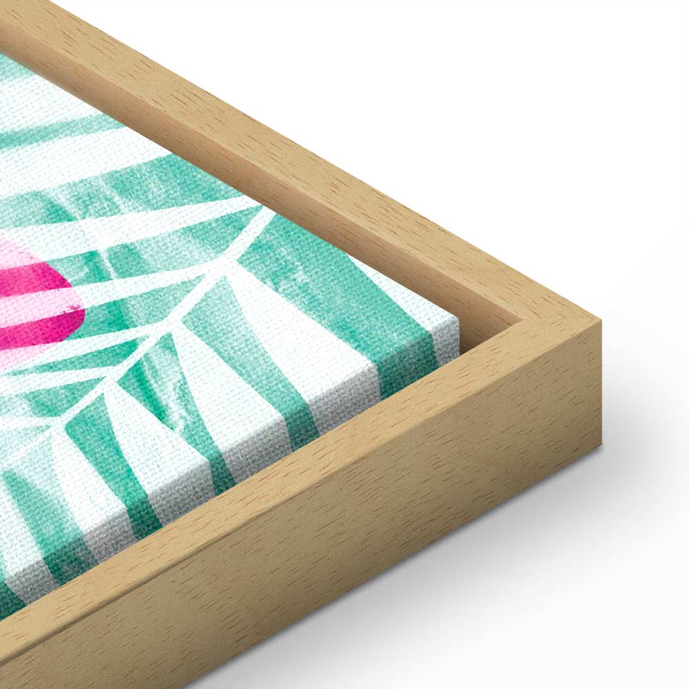 Colourful Abstract Leaves Canvas Print