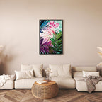Colourful Abstract Leaves Canvas Print