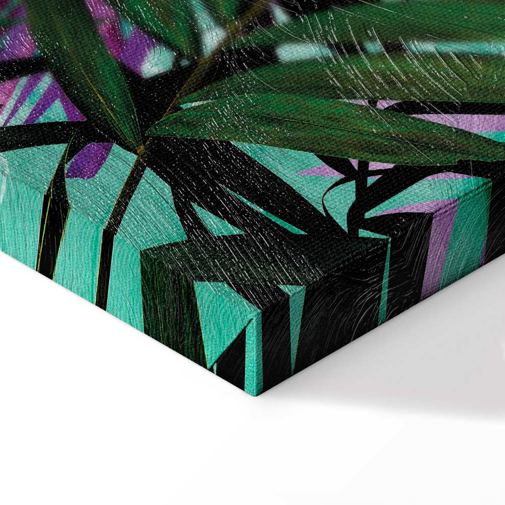 Colourful Abstract Leaves Canvas Print