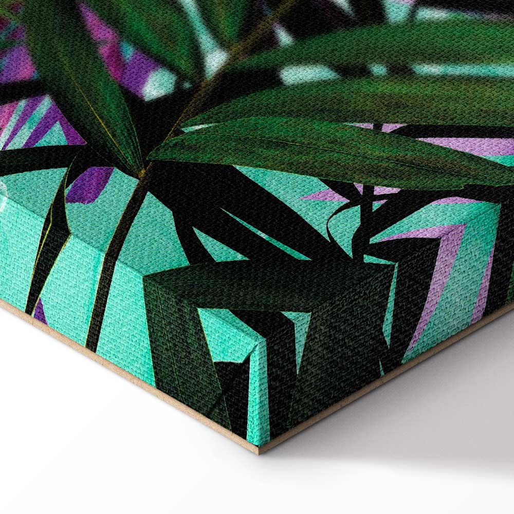 Colourful Abstract Leaves Canvas Print