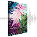 Colourful Abstract Leaves Canvas Print