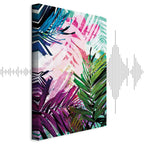 Colourful Abstract Leaves Canvas Print