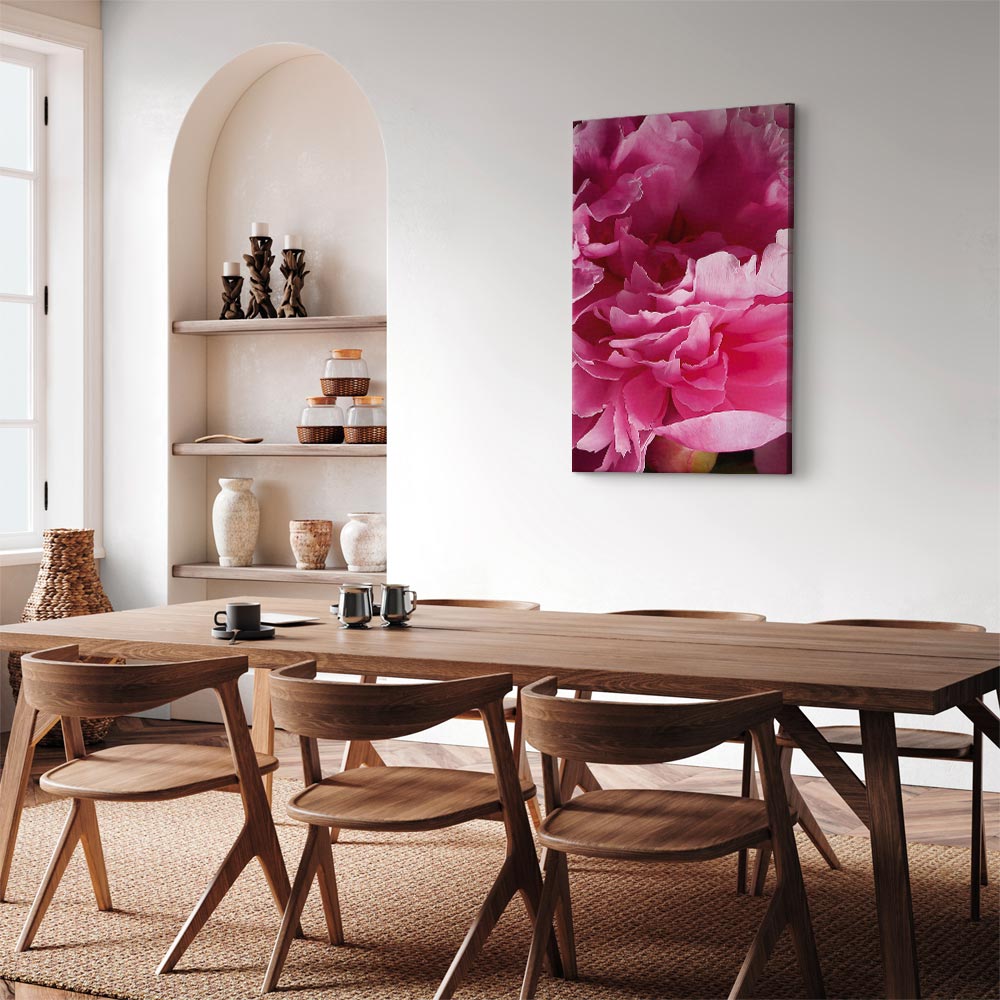 Pink Peony Flower Floral Canvas Print