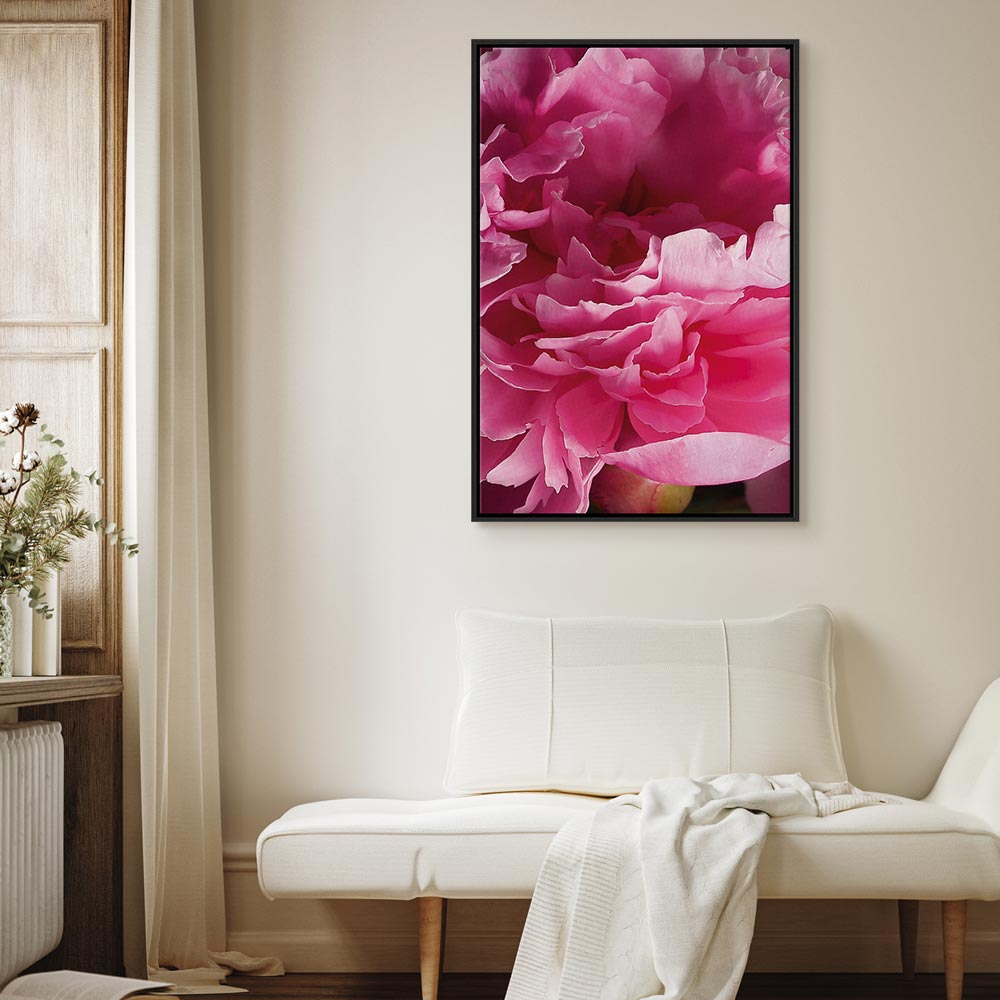 Pink Peony Flower Floral Canvas Print