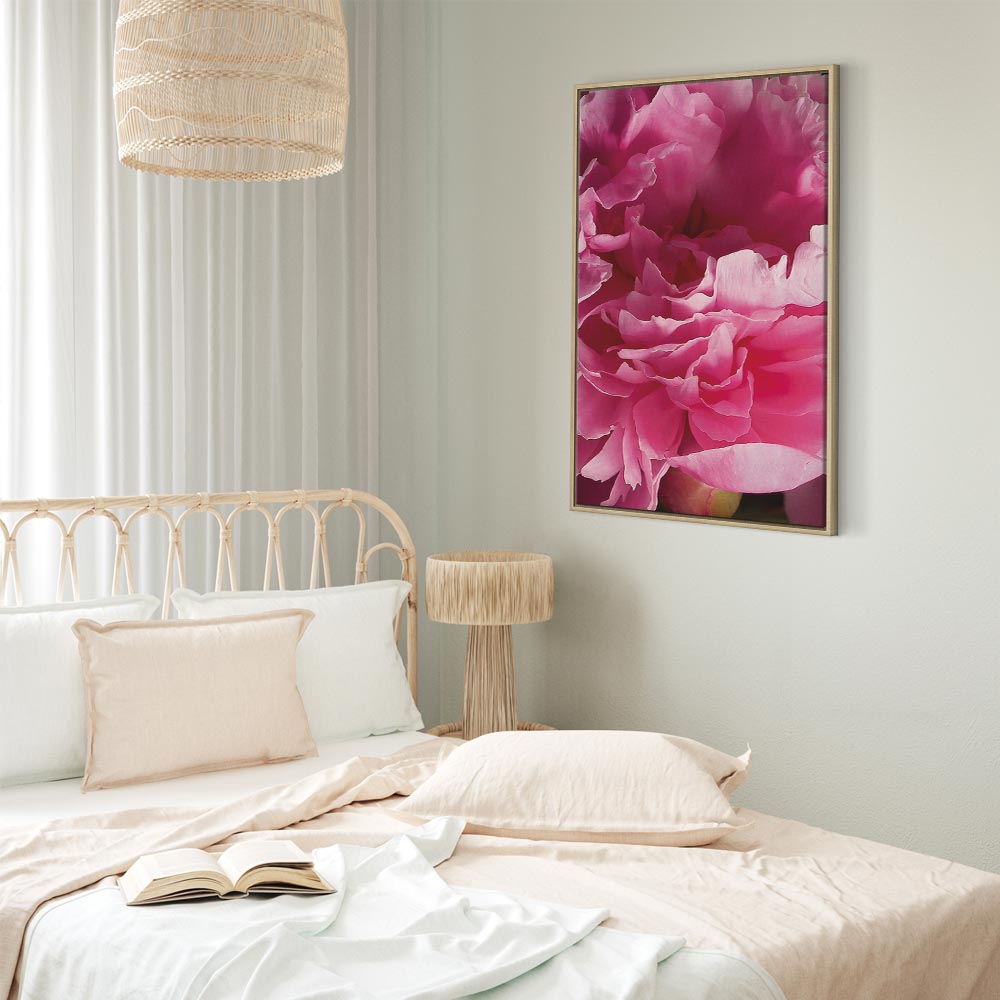 Pink Peony Flower Floral Canvas Print