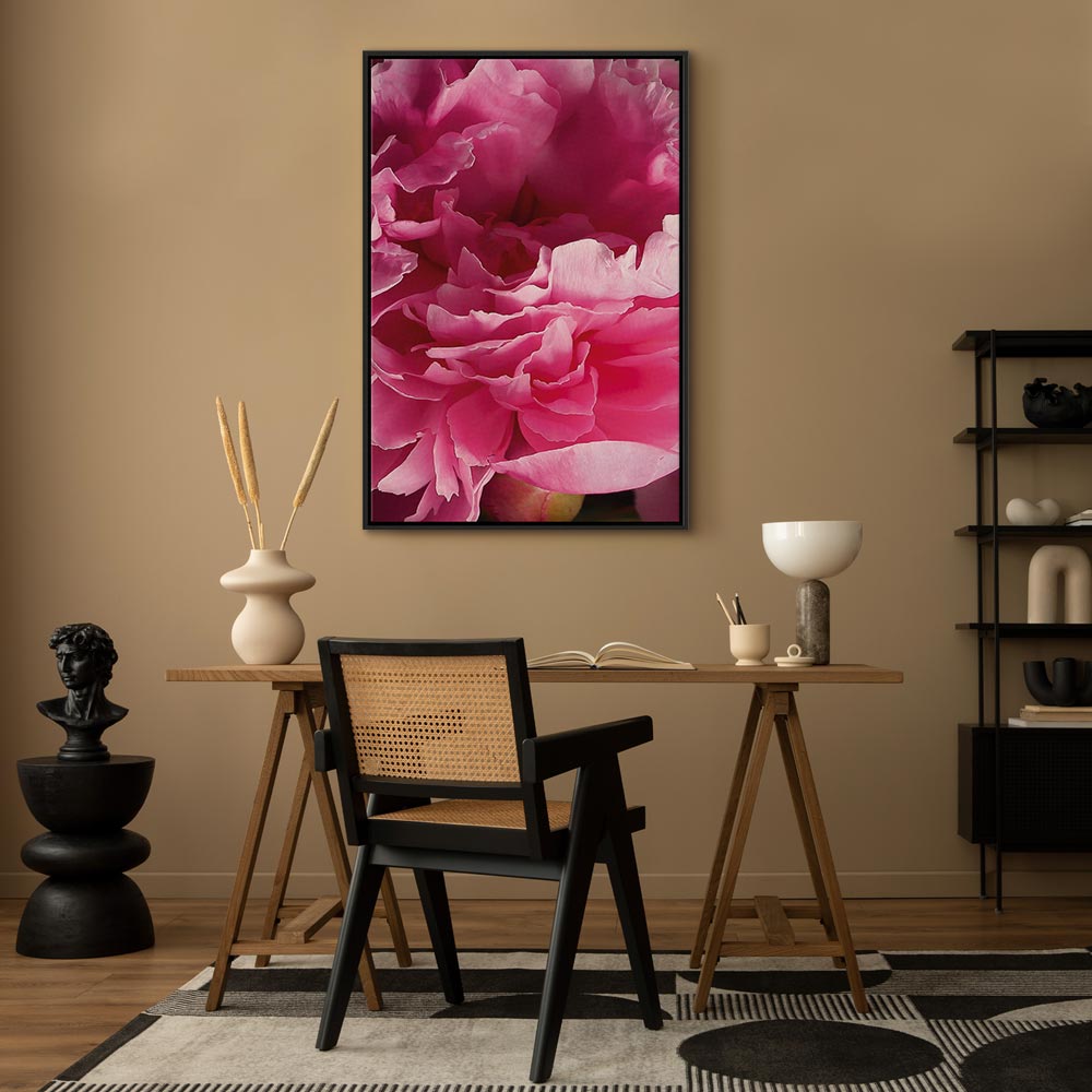Pink Peony Flower Floral Canvas Print