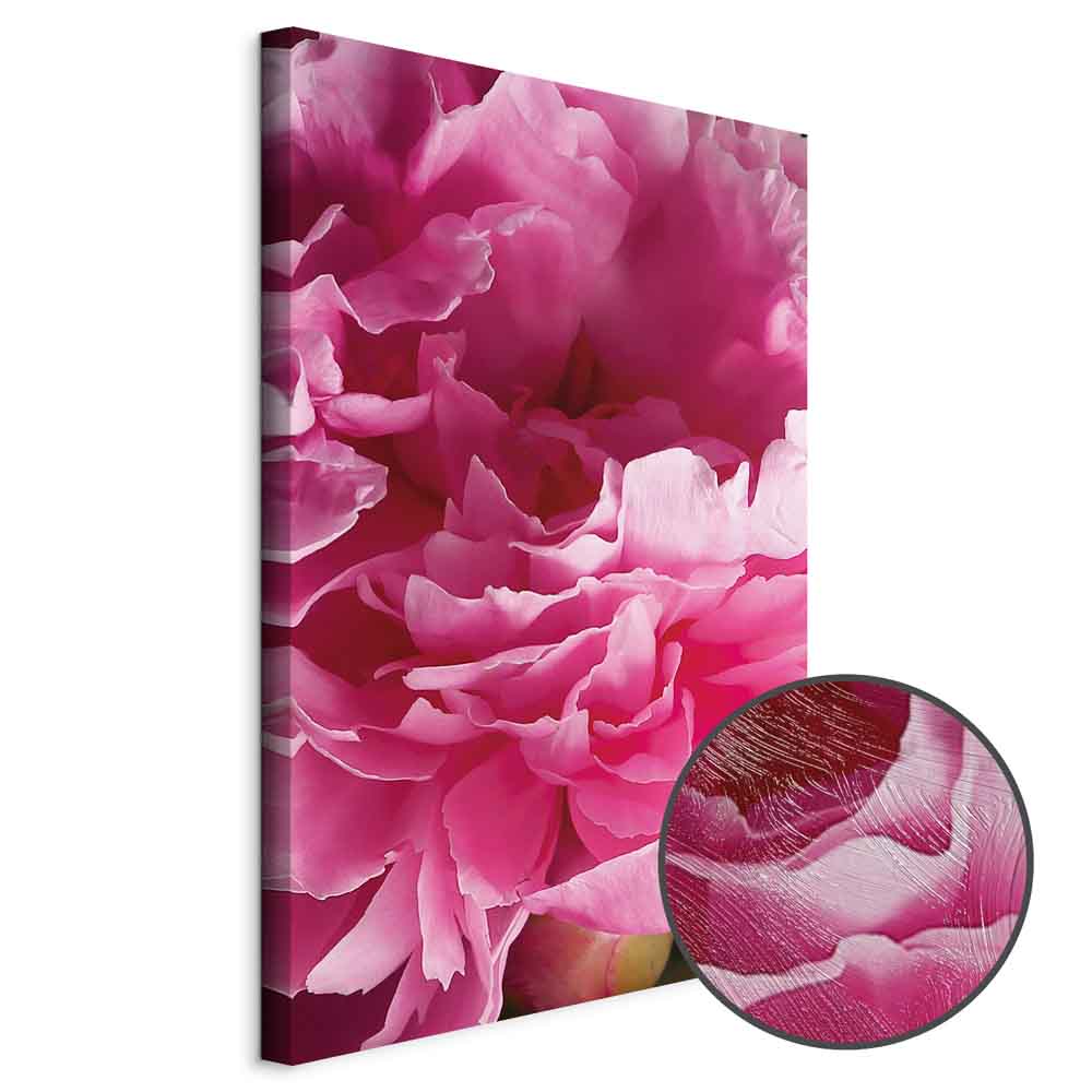 Pink Peony Flower Floral Canvas Print