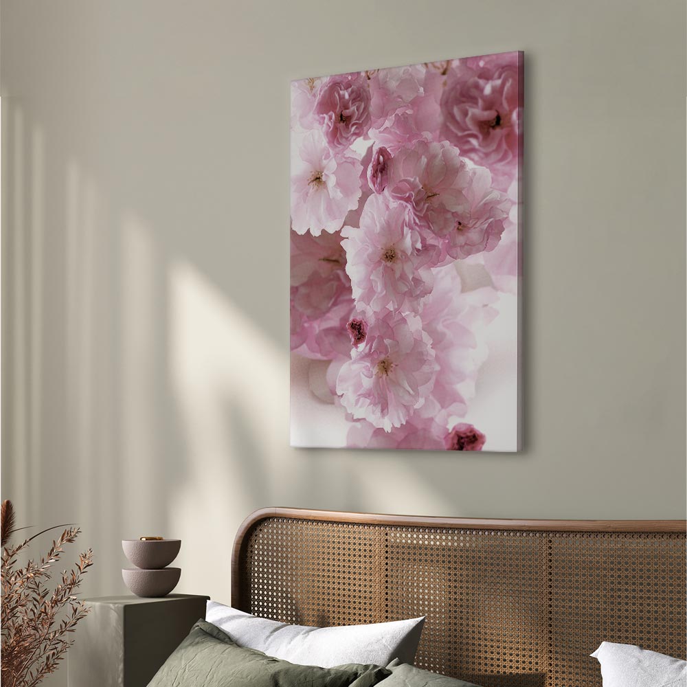 Pink Flower Petals Glamour Canvas Print