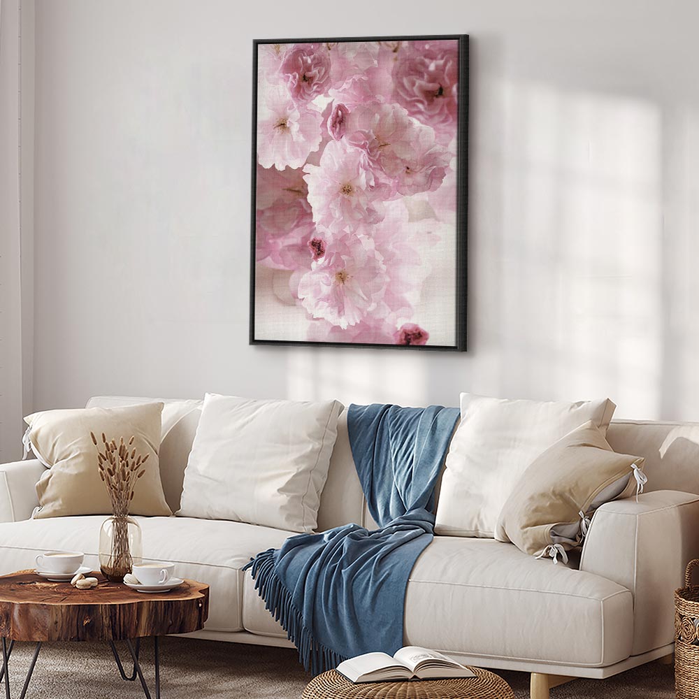 Pink Flower Petals Glamour Canvas Print