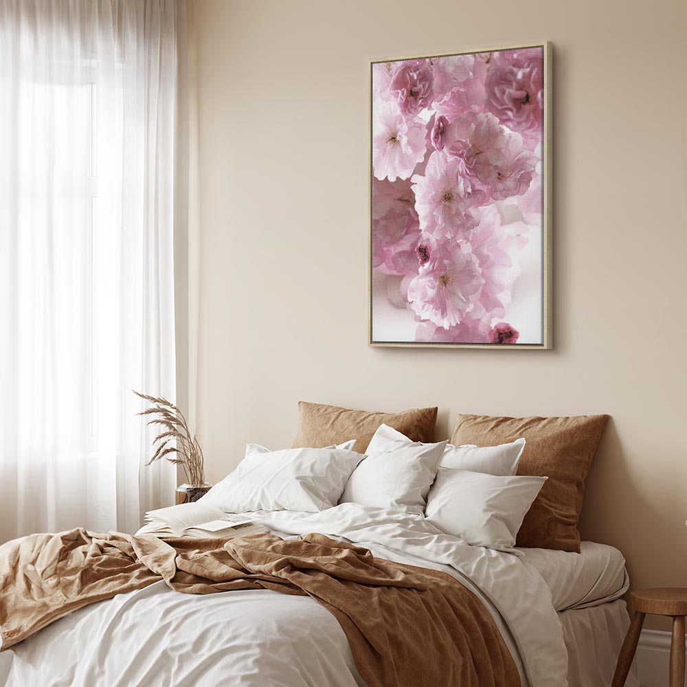 Pink Flower Petals Glamour Canvas Print