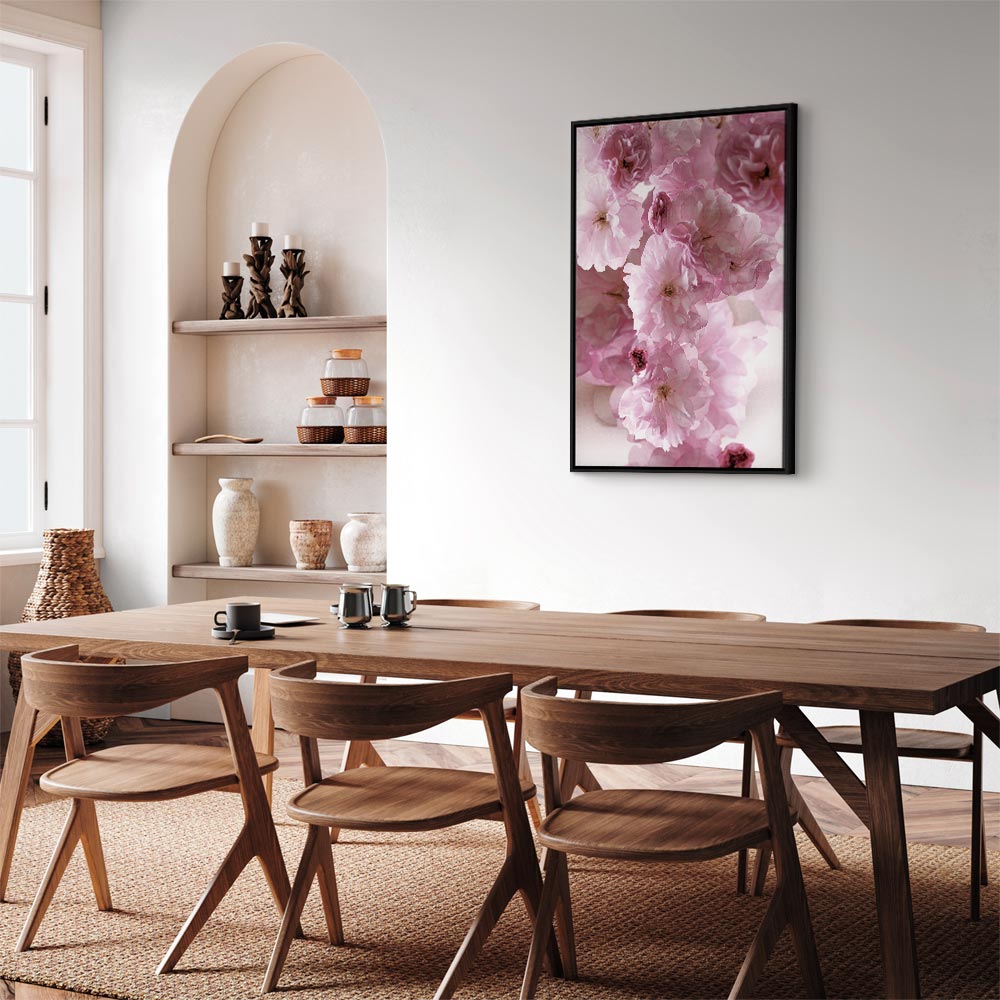 Pink Flower Petals Glamour Canvas Print