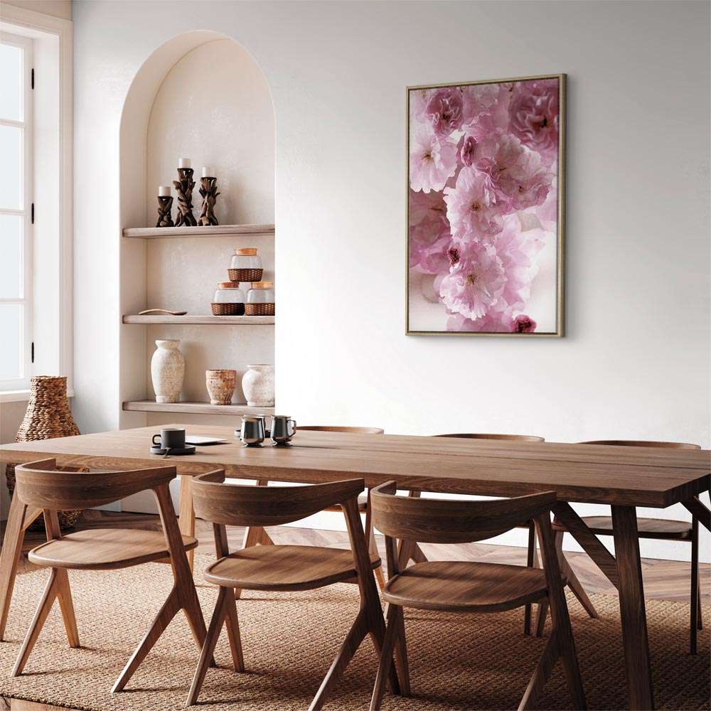 Pink Flower Petals Glamour Canvas Print