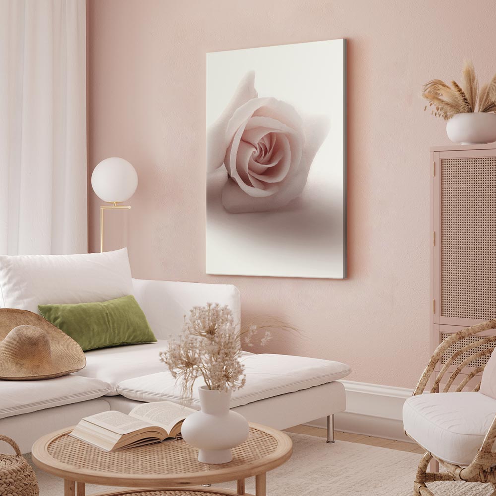 Pastel Pink Rose Floral Canvas Print