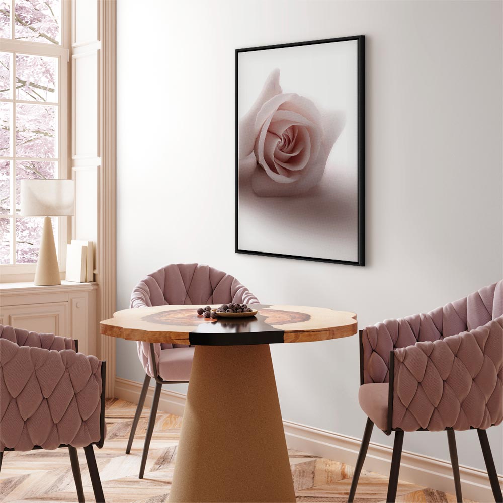 Pastel Pink Rose Floral Canvas Print