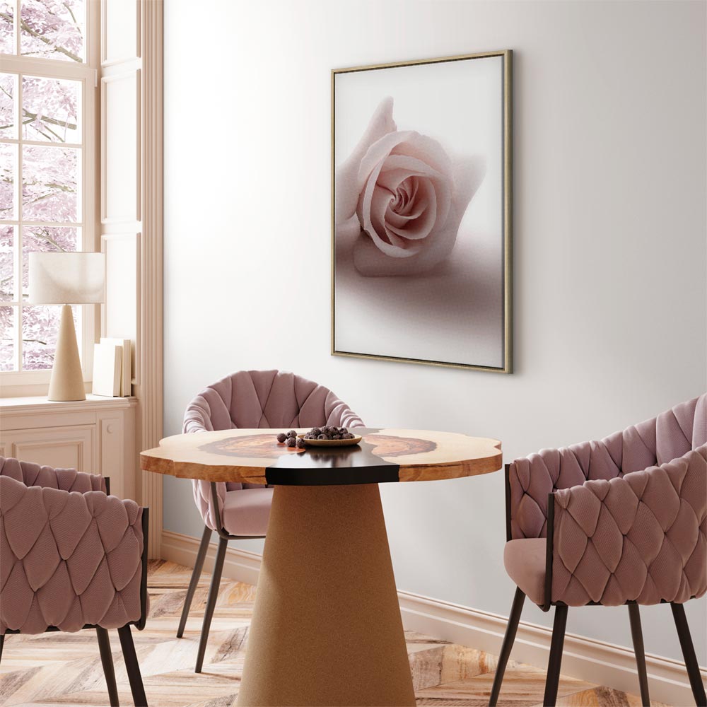 Pastel Pink Rose Floral Canvas Print