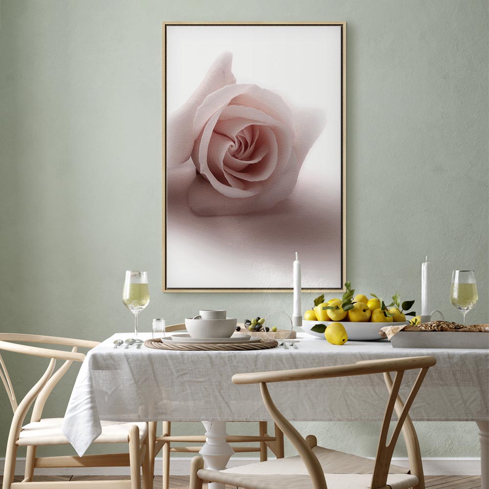 Pastel Pink Rose Floral Canvas Print