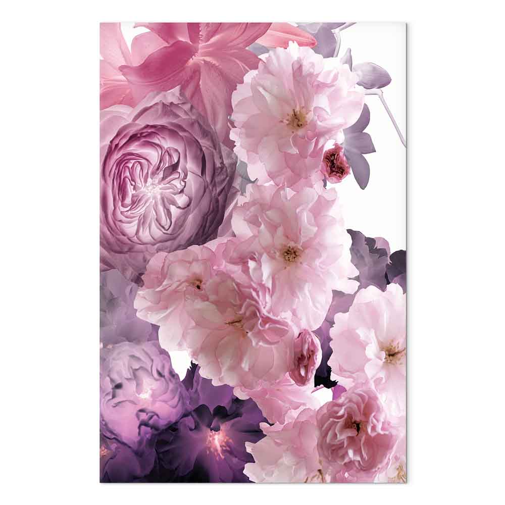 Pink Floral Garden Canvas Print
