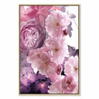 Pink Floral Garden Canvas Print