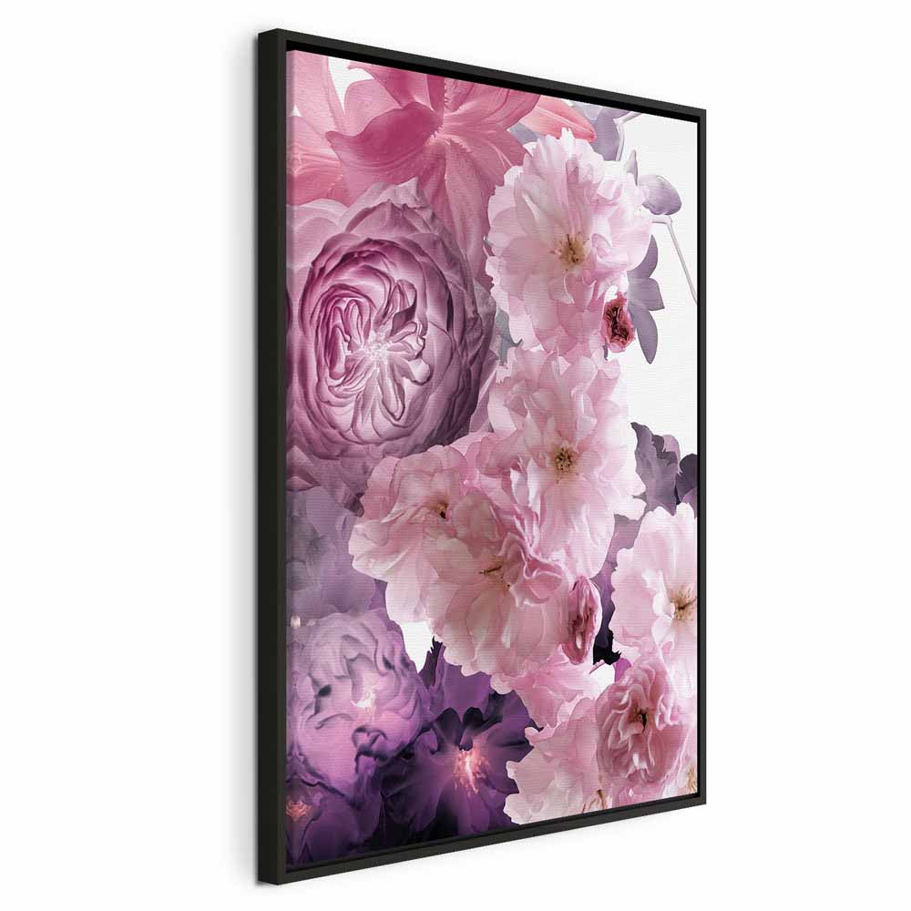Pink Floral Garden Canvas Print