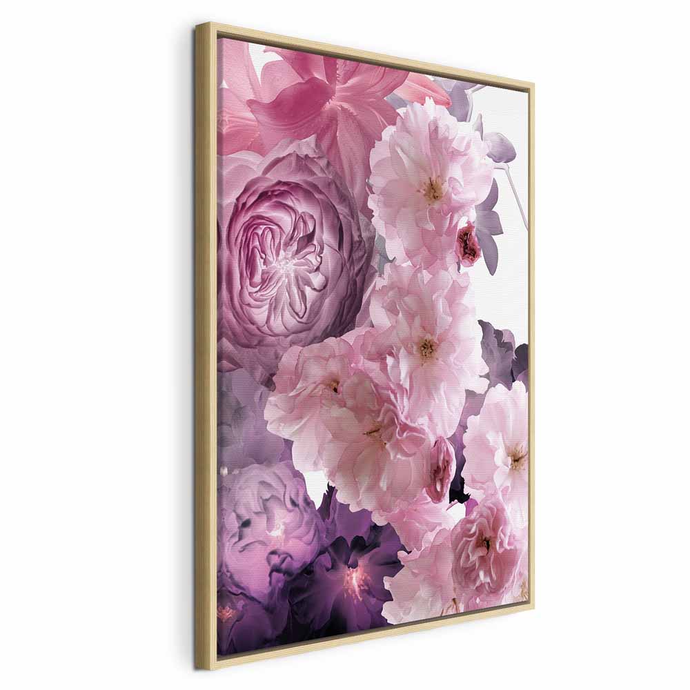 Pink Floral Garden Canvas Print