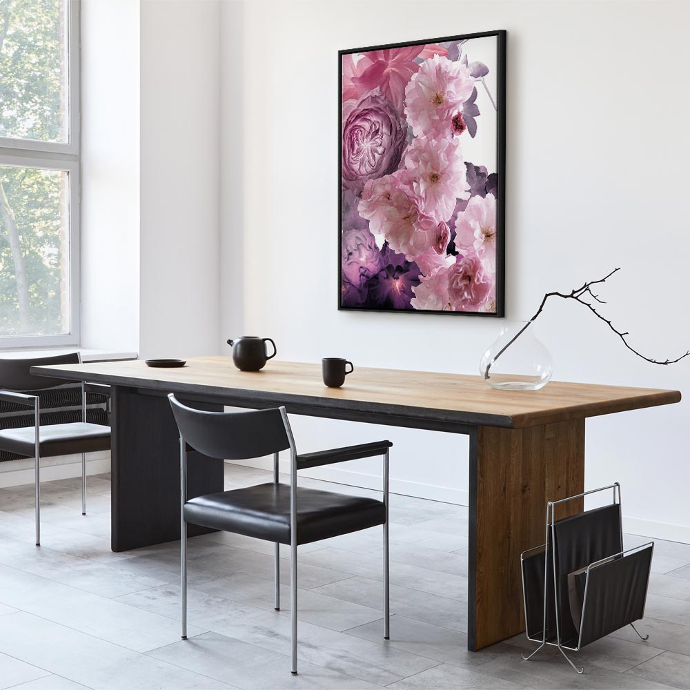 Pink Floral Garden Canvas Print