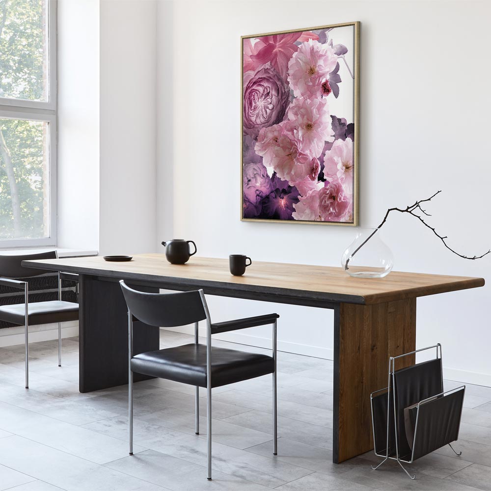 Pink Floral Garden Canvas Print