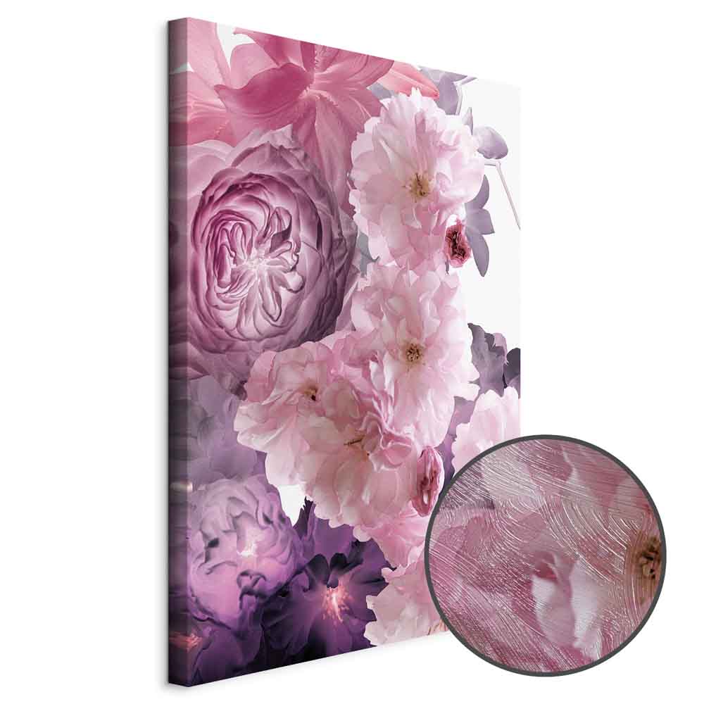 Pink Floral Garden Canvas Print