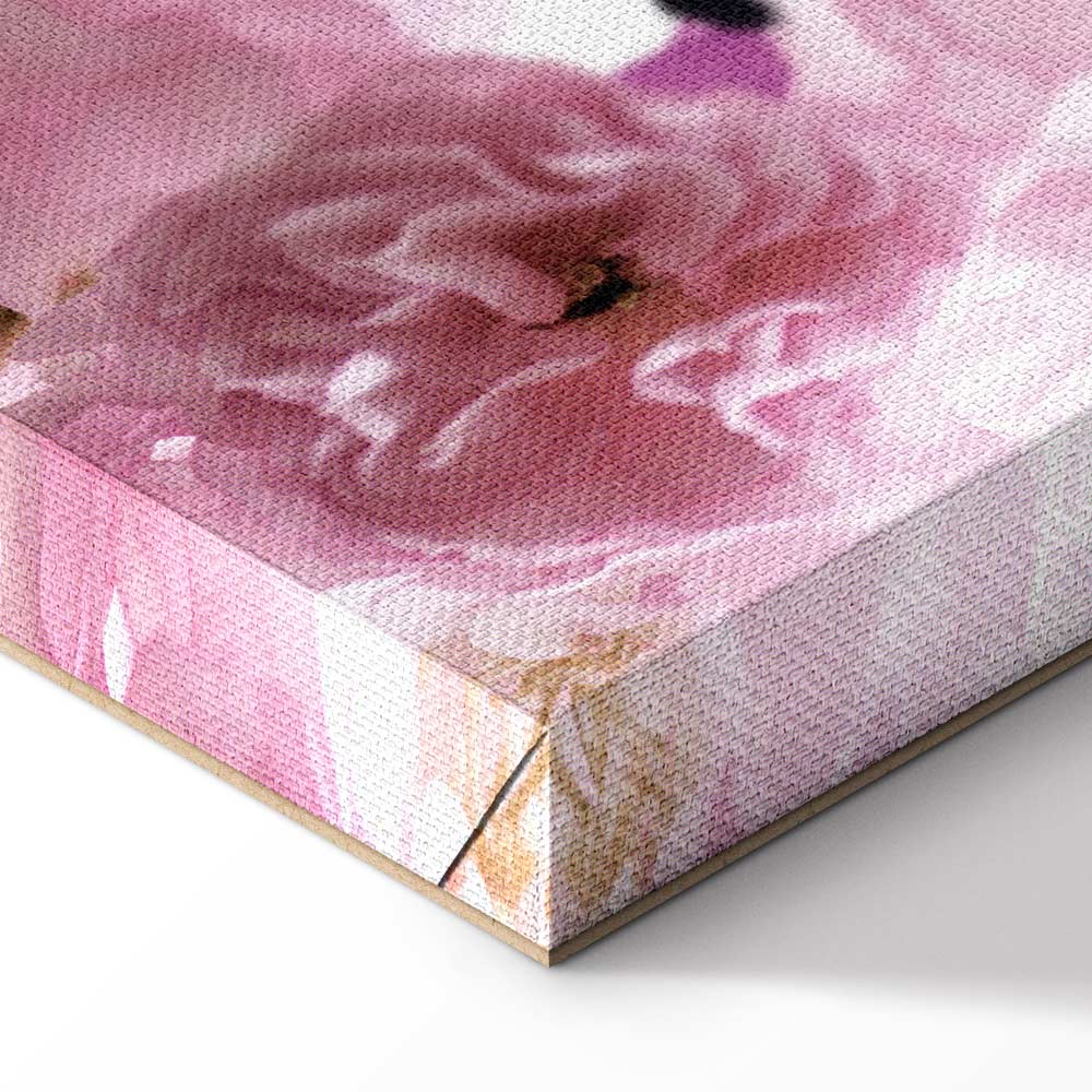 Pink Floral Garden Canvas Print