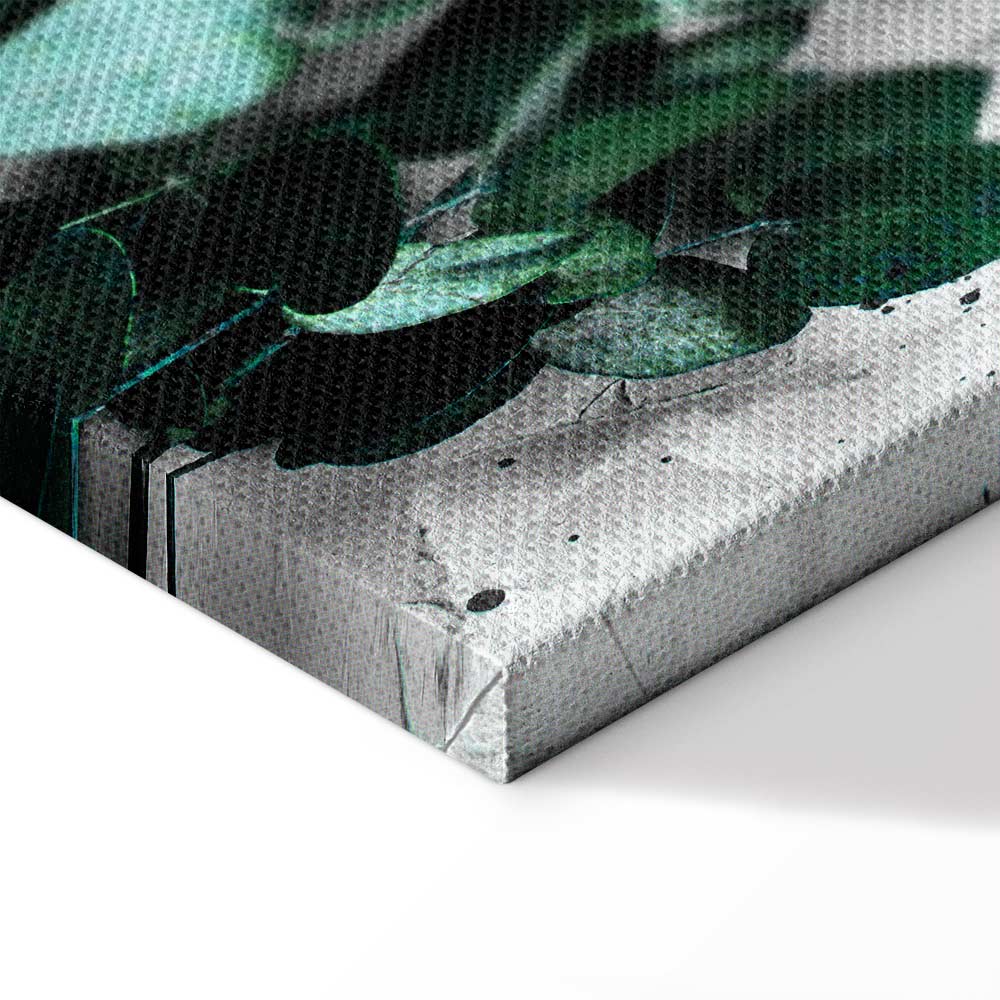 Eucalyptus Leaves Texture Vertical Canvas Print
