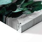 Eucalyptus Leaves Texture Vertical Canvas Print