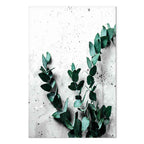 Eucalyptus Leaves Texture Vertical Canvas Print