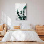 Eucalyptus Leaves Texture Vertical Canvas Print