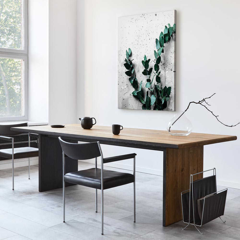 Eucalyptus Leaves Texture Vertical Canvas Print