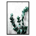 Eucalyptus Leaves Texture Vertical Canvas Print