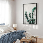 Eucalyptus Leaves Texture Vertical Canvas Print