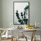 Eucalyptus Leaves Texture Vertical Canvas Print