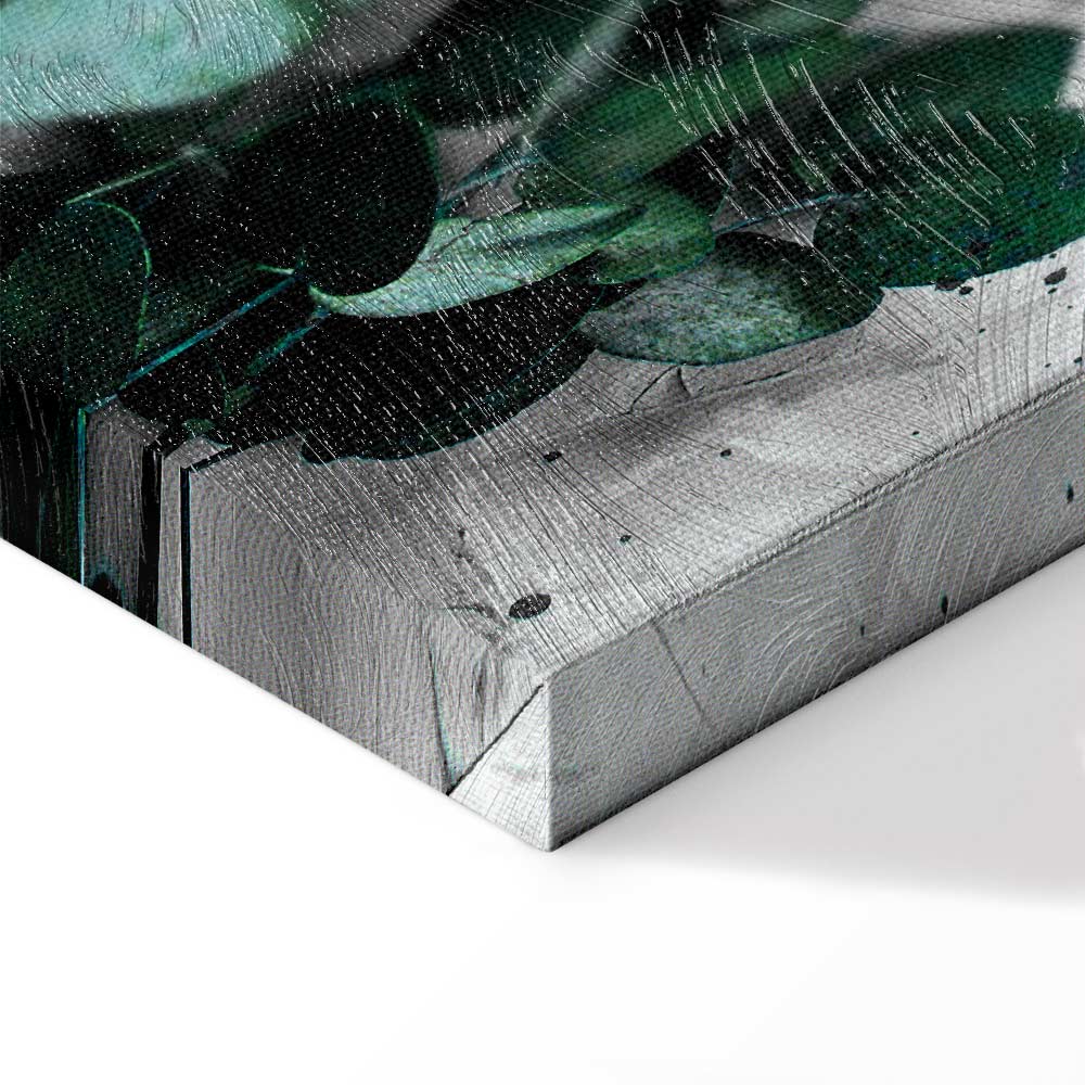 Eucalyptus Leaves Texture Vertical Canvas Print