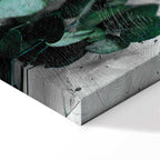 Eucalyptus Leaves Texture Vertical Canvas Print