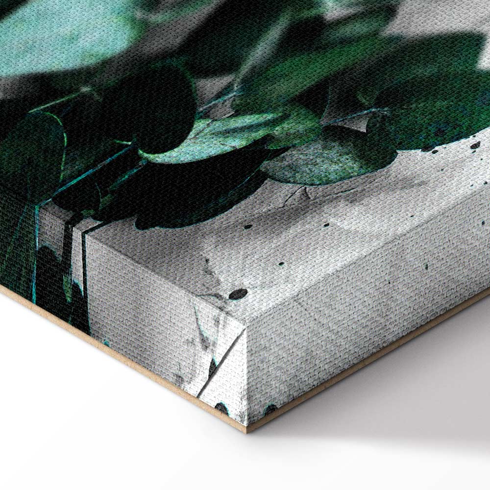 Eucalyptus Leaves Texture Vertical Canvas Print
