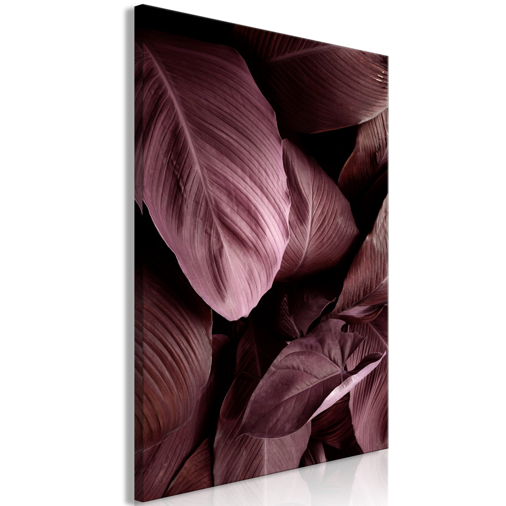 Canvas Print Velvet Leaves 1 Part Vertical