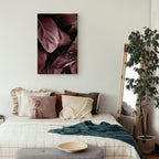 Velvet Leaves Botanical Vertical Canvas Print