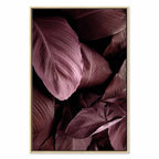 Velvet Leaves Botanical Vertical Canvas Print