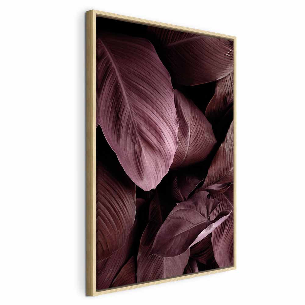 Velvet Leaves Botanical Vertical Canvas Print