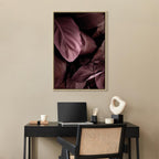 Velvet Leaves Botanical Vertical Canvas Print