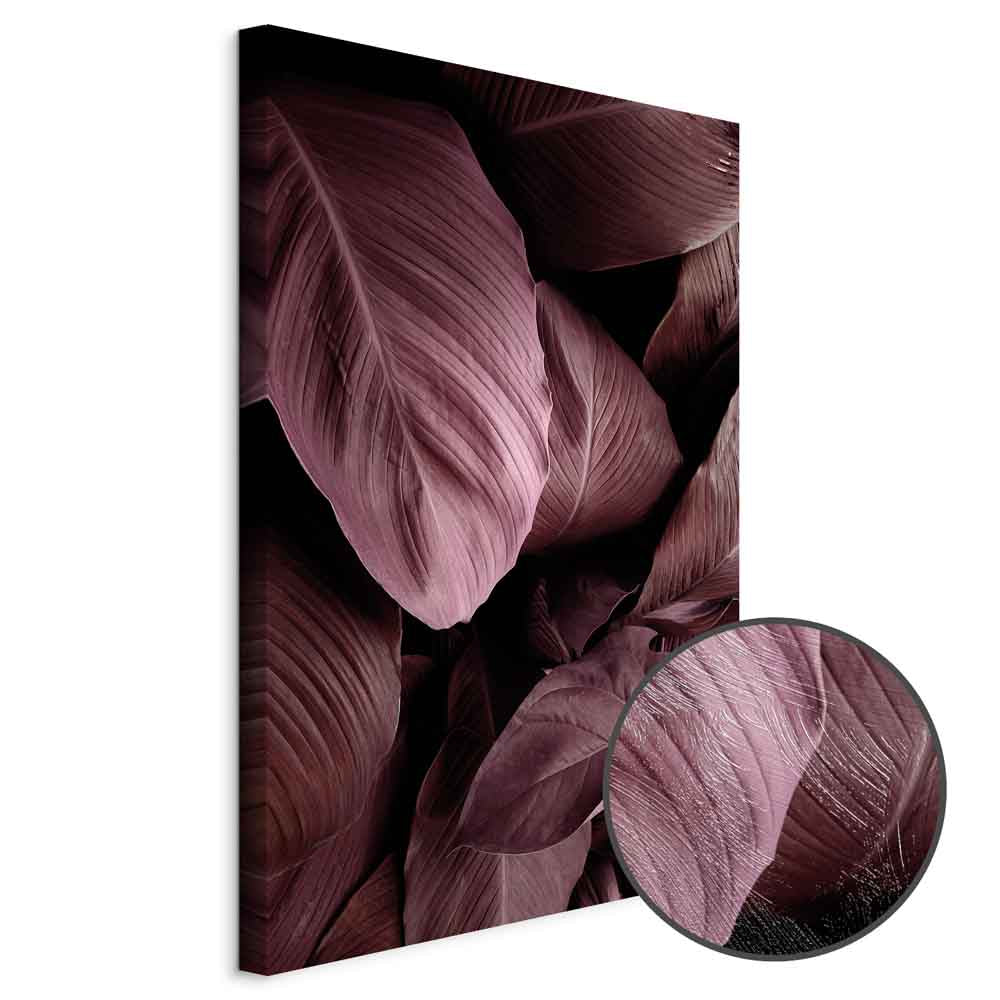 Velvet Leaves Botanical Vertical Canvas Print