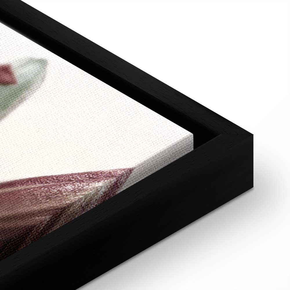 Floral Form Textured Vertical Canvas Print