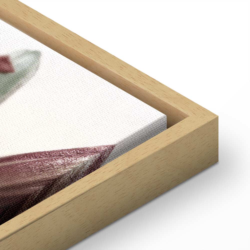 Floral Form Textured Vertical Canvas Print