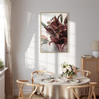 Floral Form Textured Vertical Canvas Print