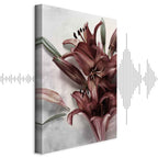 Floral Form Textured Vertical Canvas Print