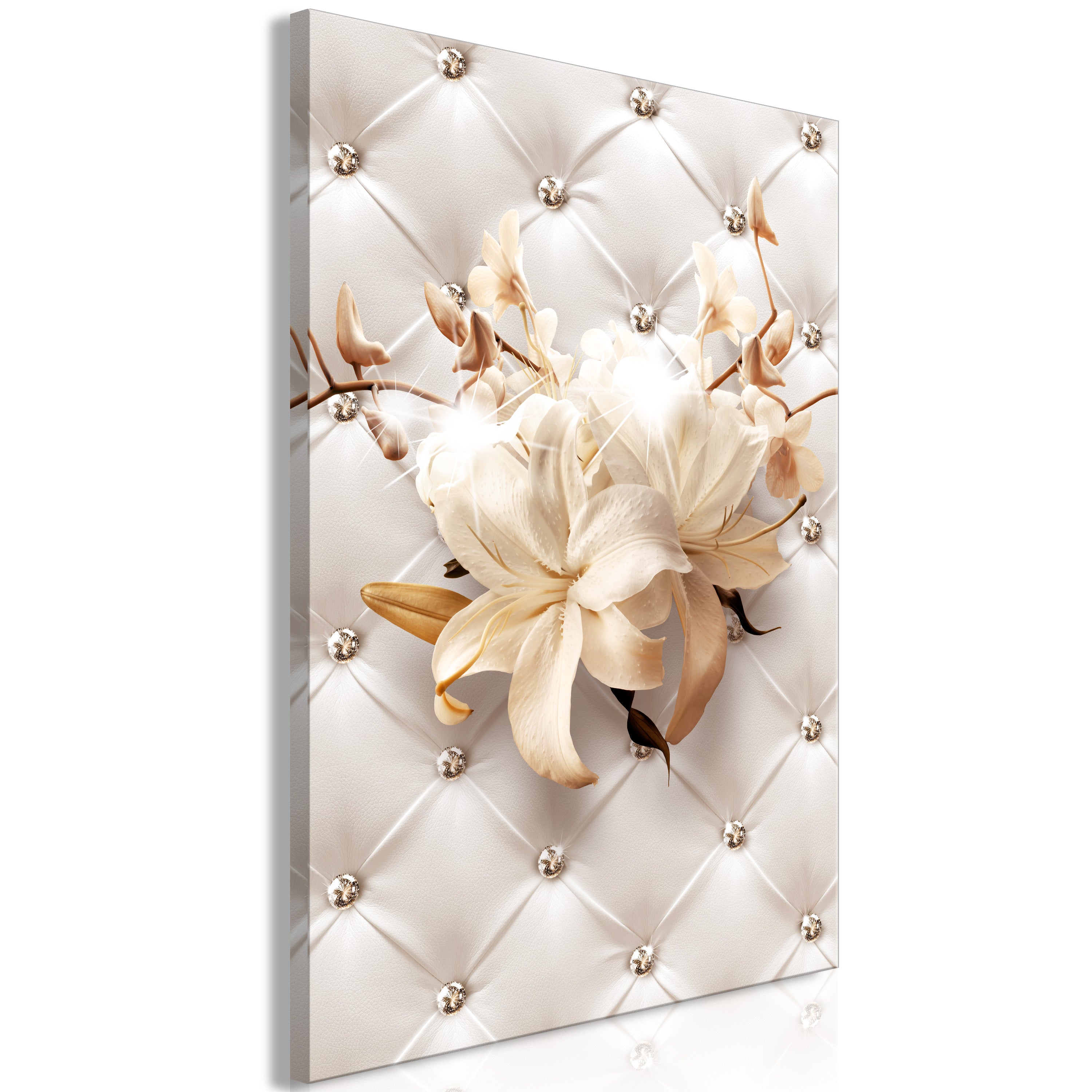 Canvas Print Diamond Lilies Vertical
